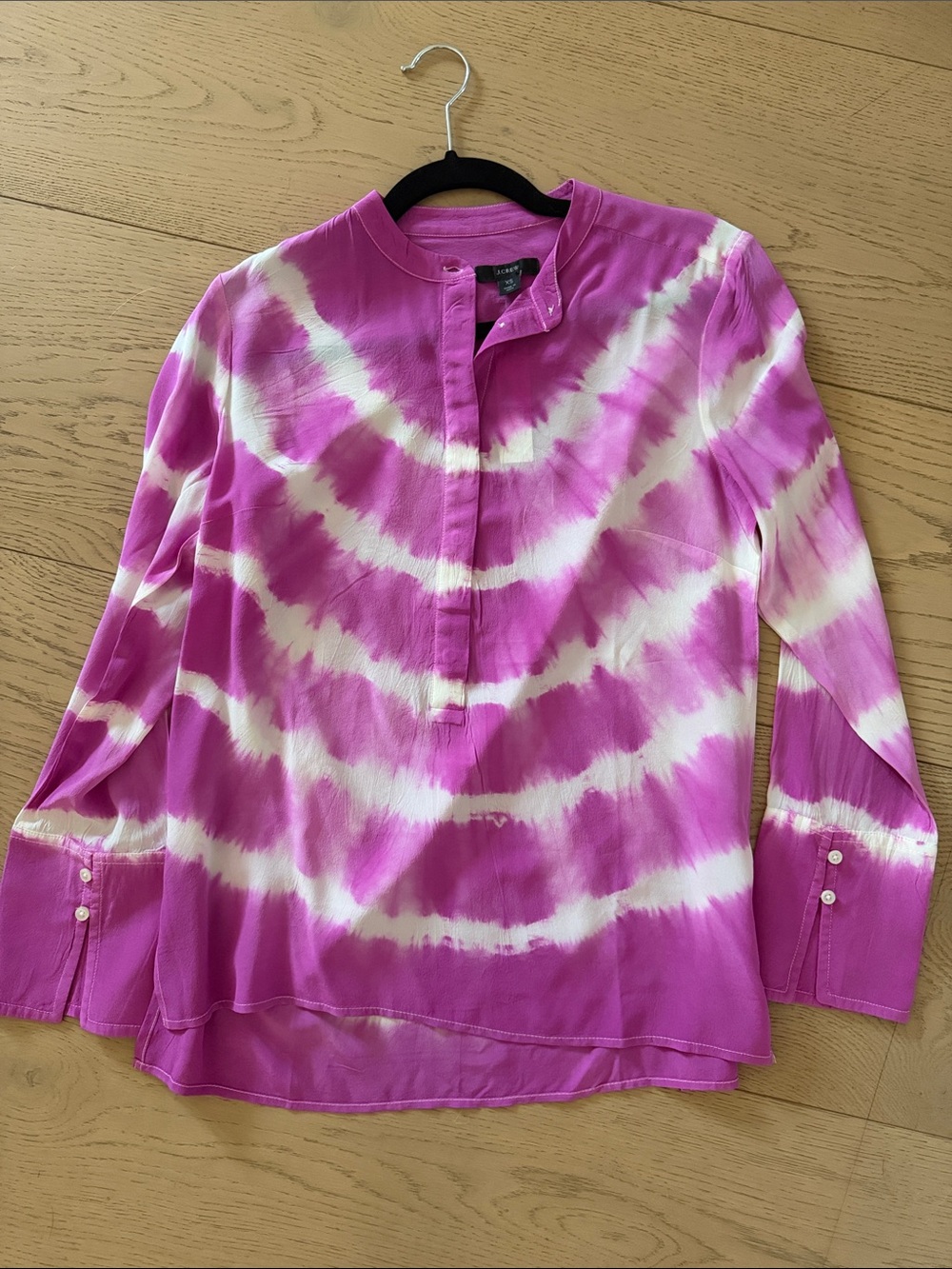 J Crew silk tunic tie dye blouse NWT